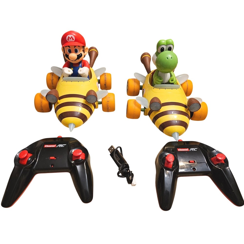 Carrera RC Mario Kart Bumble V Mario and Yoshi Remote Control Car Set 2.4GHz